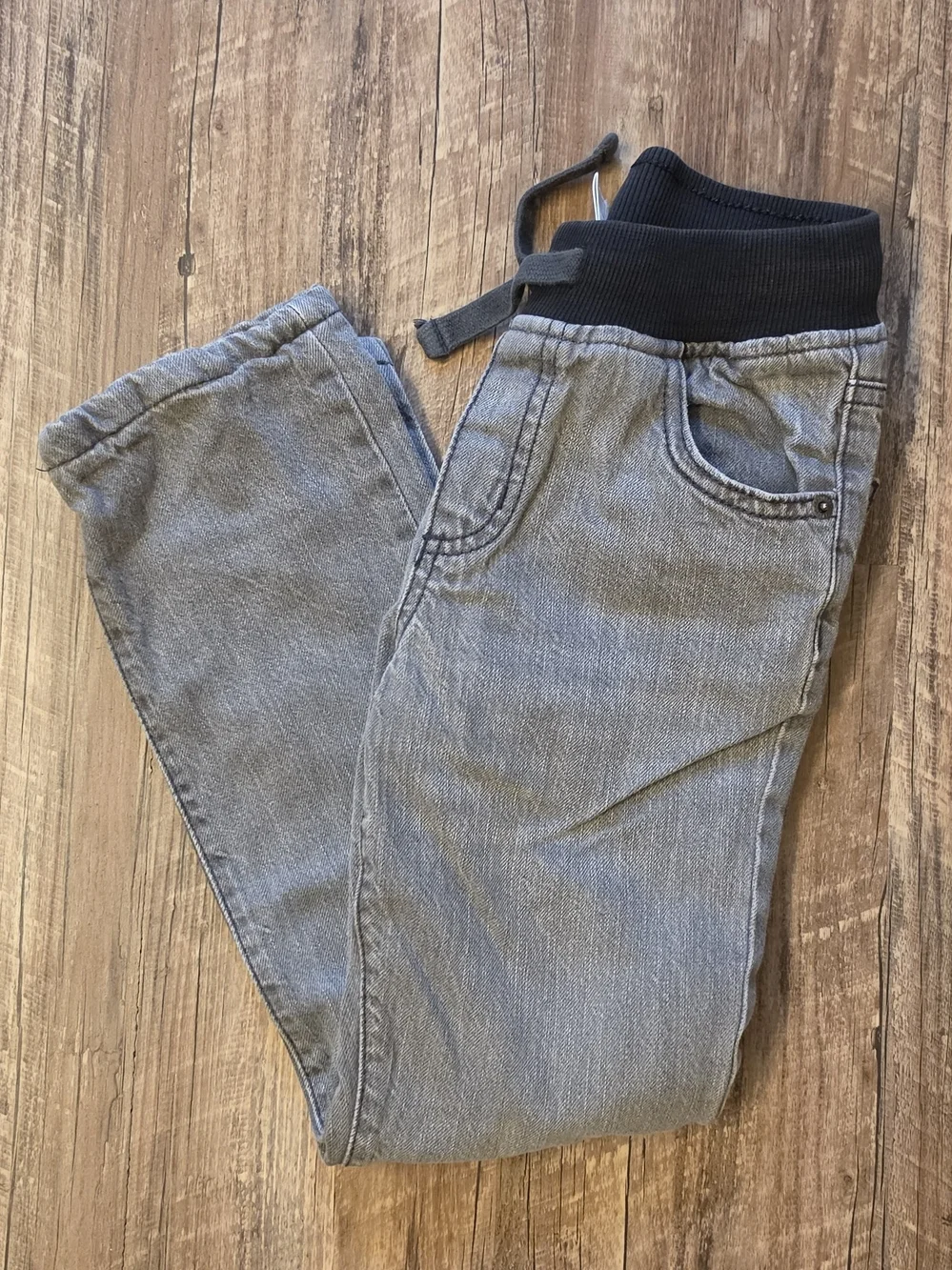 Gymboree Boys Size 6 Fabric-Lined Pull-On Denim Pants – Gray